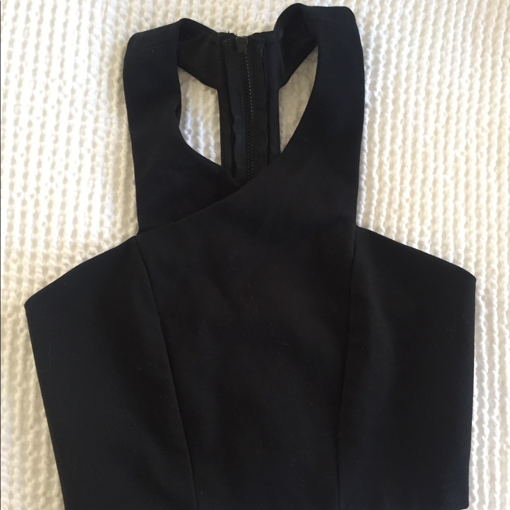 Zip-up crop top